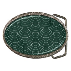 Green Sashiko Belt Buckles by goljakoff