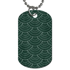 Green Sashiko Dog Tag (one Side) by goljakoff