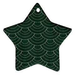 Green Sashiko Star Ornament (two Sides) by goljakoff