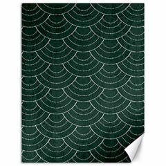 Green Sashiko Canvas 12  X 16  by goljakoff