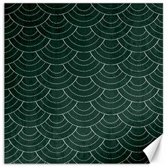 Green Sashiko Canvas 16  X 16  by goljakoff