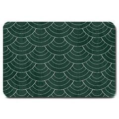 Green Sashiko Large Doormat  by goljakoff