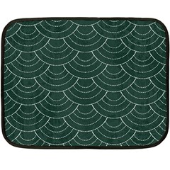 Green Sashiko Fleece Blanket (mini) by goljakoff