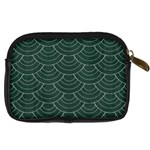 Green sashiko Digital Camera Leather Case Back