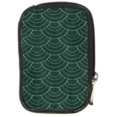 Green Sashiko Compact Camera Leather Case by goljakoff