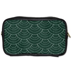 Green Sashiko Toiletries Bag (one Side) by goljakoff