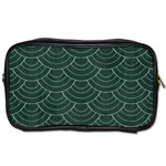 Green sashiko Toiletries Bag (One Side) Front