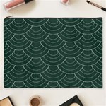 Green sashiko Cosmetic Bag (XXXL) Front