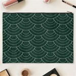 Green sashiko Cosmetic Bag (XXXL) Back