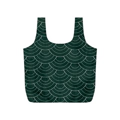 Green Sashiko Full Print Recycle Bag (s) by goljakoff