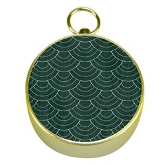 Green Sashiko Gold Compasses by goljakoff