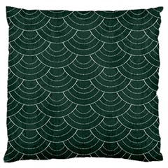 Green Sashiko Standard Flano Cushion Case (one Side) by goljakoff