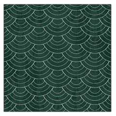 Green Sashiko Large Satin Scarf (square) by goljakoff