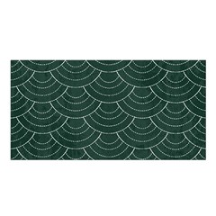 Green Sashiko Satin Shawl by goljakoff