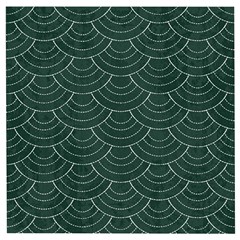 Green Sashiko Wooden Puzzle Square by goljakoff