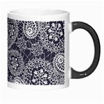 White flower mandala Morph Mugs Right