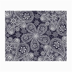 White flower mandala Small Glasses Cloth (2 Sides)