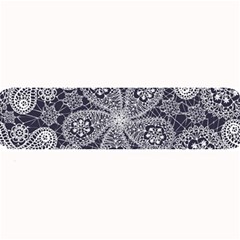 White flower mandala Large Bar Mats