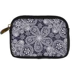 White flower mandala Digital Camera Leather Case