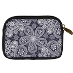 White flower mandala Digital Camera Leather Case Back