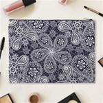 White flower mandala Cosmetic Bag (XL) Back