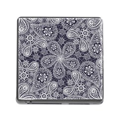 White flower mandala Memory Card Reader (Square 5 Slot)