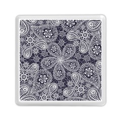 White flower mandala Memory Card Reader (Square)