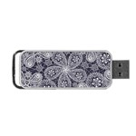 White flower mandala Portable USB Flash (One Side) Front