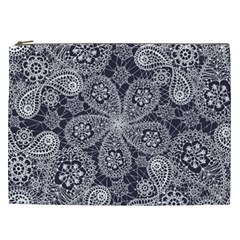 White Flower Mandala Cosmetic Bag (xxl) by goljakoff