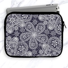 White Flower Mandala Apple Ipad 2/3/4 Zipper Cases by goljakoff