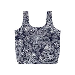 White flower mandala Full Print Recycle Bag (S)