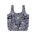 White flower mandala Full Print Recycle Bag (S) Back