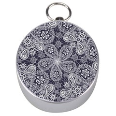 White flower mandala Silver Compasses