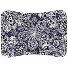 White flower mandala Velour Seat Head Rest Cushion