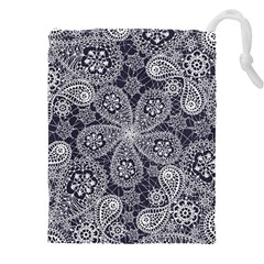 White flower mandala Drawstring Pouch (5XL)