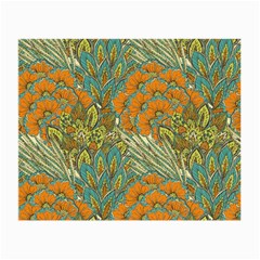 Orange Flowers Small Glasses Cloth by goljakoff