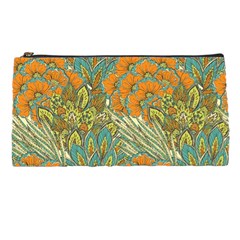 Orange Flowers Pencil Case by goljakoff