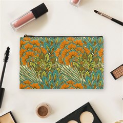 Orange Flowers Cosmetic Bag (medium) by goljakoff