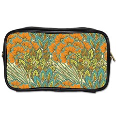 Orange Flowers Toiletries Bag (one Side) by goljakoff