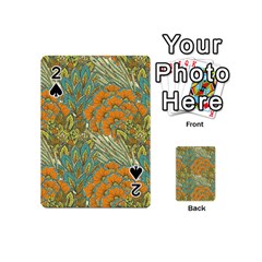 Orange Flowers Playing Cards 54 Designs (mini) by goljakoff