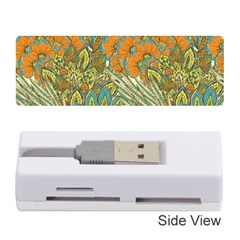 Orange Flowers Memory Card Reader (stick) by goljakoff