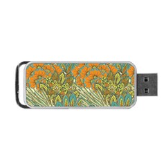 Orange Flowers Portable Usb Flash (one Side) by goljakoff