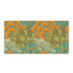 Orange Flowers Satin Wrap by goljakoff