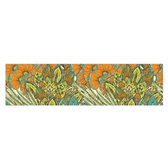 Orange Flowers Satin Scarf (oblong) by goljakoff