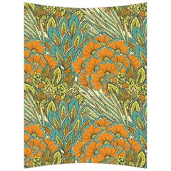 Orange Flowers Back Support Cushion by goljakoff