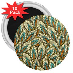 Field Leaves 3  Magnets (10 Pack)  by goljakoff