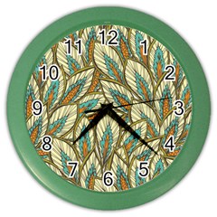 Field Leaves Color Wall Clock by goljakoff