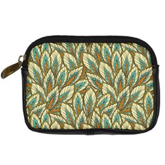 Field Leaves Digital Camera Leather Case by goljakoff