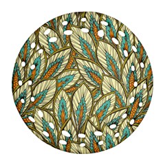 Field Leaves Ornament (round Filigree) by goljakoff