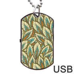 Field Leaves Dog Tag Usb Flash (one Side) by goljakoff